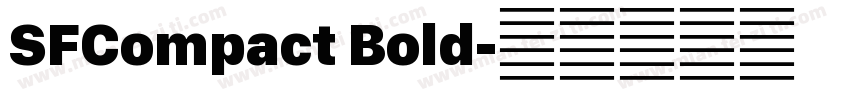 SFCompact Bold字体转换